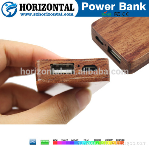 2015 High quality portable external power bank custom wood powerbank case for promotional gifts